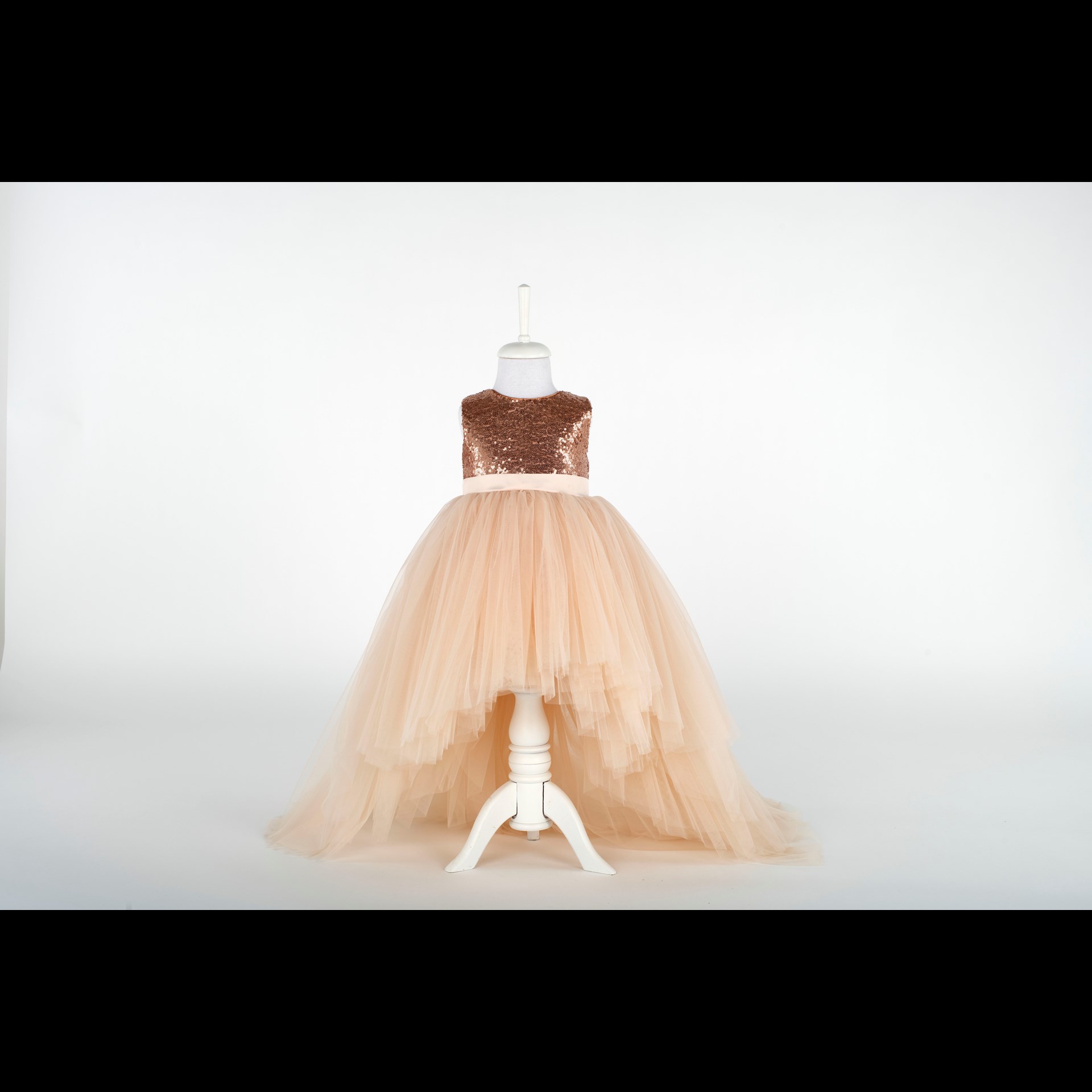9064 kuyruklu elbise sari idil baby