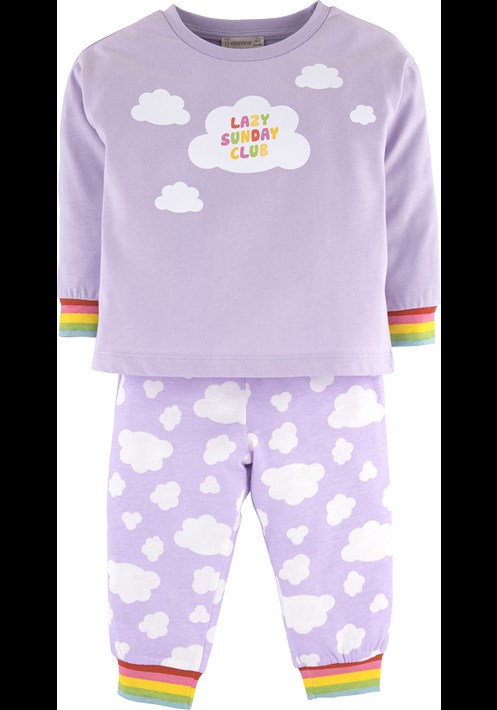 Bulut Baskili Pijama Takim 15906 2