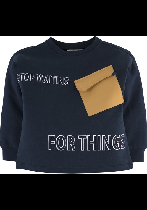 Yazi Baskili Sweatshirt 15975 1