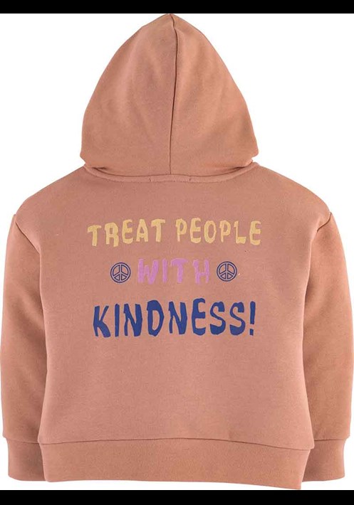Baskili Kapüsonlu Sweatshirt 15982 3