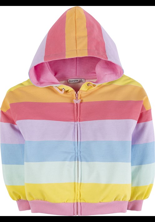 Çizgili Kapsonlu Sweatshirt 16502 1