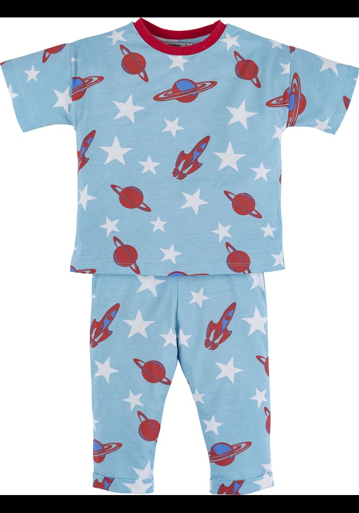 Uzay Baskili Pijama Takim 16618
