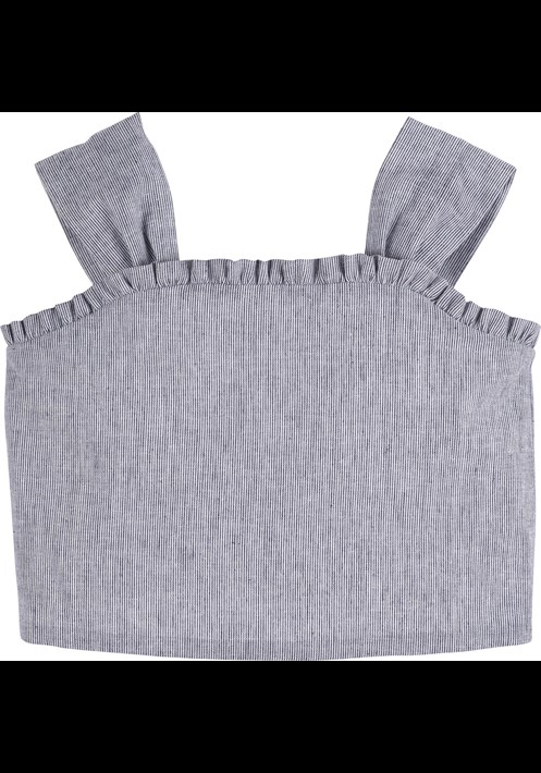 Çizgili Crop Bluz 40053 1