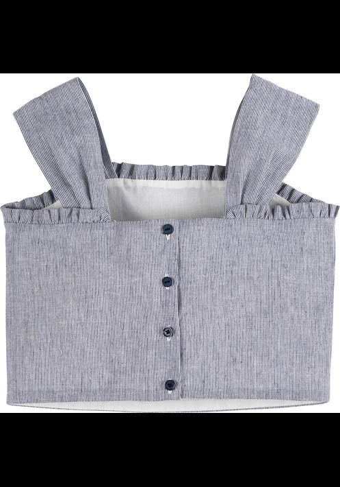 Çizgili Crop Bluz 40053 2