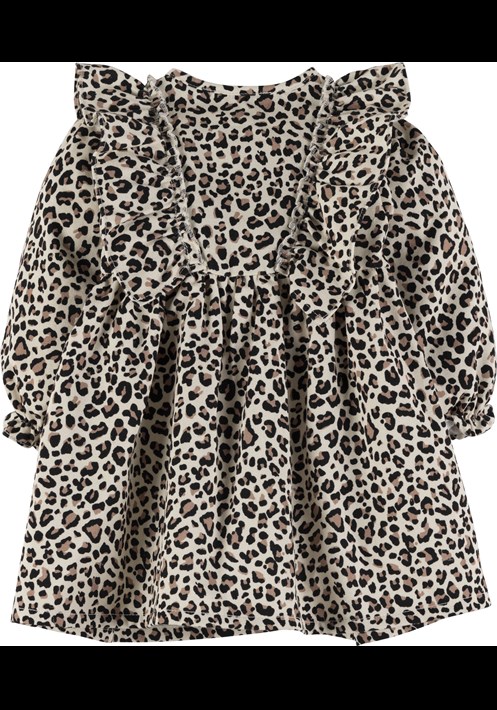 Leopar Çantali Elbise 19546 4