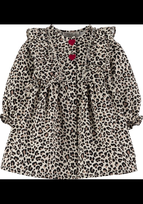 Leopar Çantali Elbise 19546 3
