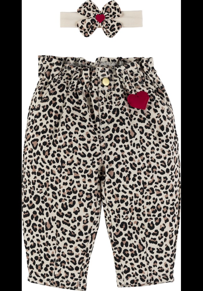 Leopar Saç Bantli Pantolon 19528